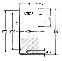 85mm 3-Jaw Scroll Chuck