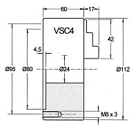 112mm 3-Jaw Scroll Chuck
