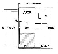 166mm 3-Jaw Scroll Chuck