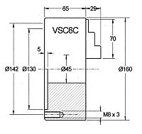 160mm 3-Jaw Scroll Chuck