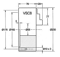 200mm 3-Jaw Scroll Chuck