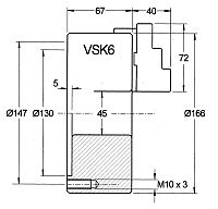 166mm 3-Jaw Scroll Chuck