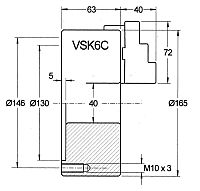 165mm 3-Jaw Scroll Chuck