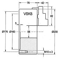 200mm 3-Jaw Scroll Chuck
