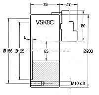 200mm 3-Jaw Scroll Chuck